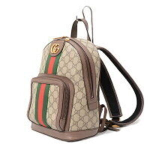 Gucci Backpack Leather Supreme GG Tan Beige Ophidia Brown